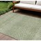 Homeroots 8' X 10' Green And Ivory Chevron Washable Indoor Outdoor Area Rug 612253 - alternate 1