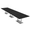 Skutchi Designs Rectangle Conference Table With Power Unit, 48 in W, 192 in L, Black HAR-REC-48X192-DOU-U999ST19-NA - alternate 1