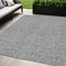 Homeroots 5' X 8' Gray Black And Ivory Geometric Washable Indoor Outdoor Area Rug 596741 - alternate 1