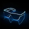 Elegani Blue LED Glow Glasses - Light Up Party Eyewear for Festivals, Birthdays & Night Events PH-GLW-GLS-BLU - alternate 2