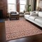 Homeroots 5' X 8' Salmon And Ivory Geometric Washable Indoor Outdoor Area Rug 613802 - alternate 2