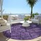 Homeroots 8' Eggplant Purple And Plum Round Floral Washable Indoor Outdoor Area Rug 588890 - alternate 3