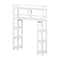 Homeroots White Finish 2 Tier Solid Wood Over Toilet Organizer 380020 - alternate 2