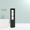 Homeroots 13" Black Wood Freestanding Single Door Bathroom Vanity 543590 - alternate 2