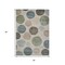 Homeroots 3' X 5' Khaki Fern Green And Teal Blue Geometric Washable Indoor Outdoor Area Rug 630579 - alternate 2