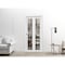 Sartodoors Sliding Closet Bi-fold Doors, Lucia 2566 White Silk with Clear Glass and Aluminum Strips, Sturdy T LUCIA2566BF-WS-64 x 96 (2* 32x96) - alternate 3