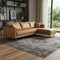 Homeroots 111" Tan Leather Modular Sofa With Toss Pillows 722865 - alternate 3