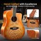 Pyle Steel String Acoustic Guitar Kit, 41 in Full Size Cutaway with Ashtree Top, Open Pore Finish PGA480CBS - alternate 2