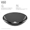 Vigo Giovanni Sheer Black Glass 17 in. L x 17 in. W x 6 in. H Round Vessel Bathroom Sink VG07042 - alternate 4