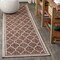 Jonathan Y Trebol Moroccan Trellis Textured Weave Espresso/Taupe 2 ft. x 20 ft. Indoor/Outdoor Runner Rug SMB109B-220 - alternate 1