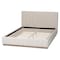 Baxton Studio Granger Velvet Fabric Platform Bed, Alabaster White, Queen 262-14453-ZORO - alternate 2