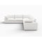 Homeroots White Linen Blend Modular L Shaped Five Piece Corner Sectional 716920 - alternate 1