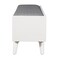 Homeroots 59in White Linen and Wood Upholstered Storage Bench with Drawers 523985 - alternate 3