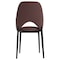 Leisuremod Amalfi Collection Fabric Modern Dining Chair in Plum Purple, 4PK AC48PR4 - alternate 3