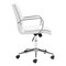 Homeroots White and Silver Adjustable Height Swivel Rolling Conference Office Chair 556764 - alternate 3
