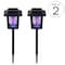Pure Garden Solar Light and Insect Zapper, Black, 2PK 50-173-MOS2 - alternate 1