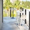 Homeroots Set of Four 26" White Heavy Duty Plastic Low Back Outdoor Counter Height Bar Chairs 565357 - alternate 3