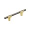 Amerock Urbanite 3-3/4 in 96 mm Center-to-Center Brushed Gold/Black Chrome Cabinet Pull BP77896BGLBCR - alternate 1