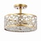 Jonathan Y Leila 3-Light 13.25" Iron/Crystal Modern Glam LED Flush Mount, Gold JYL9071A - alternate 3