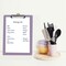 Acrimet 3 Pack Clipboard Letter Size Low Profile Clip & Side Rulers, Durable Plastic, Solid Purple, 3PK 134.LO - alternate 3