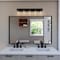 Vaxcel Lowell 5-Light Vanity Light, Matte Black, Clear Glass, 36.5-In. Wide W0591 - alternate 2