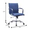 Leisuremod Harris Faux Leather Office Chair, Navy Blue HO19BUL - alternate 3