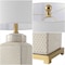 Jonathan Y Cleo 21.5 in. Transitional Glam Square Ginger Jar Ceramic and Metal LED Table Lamp, Yellow/White JYL3043B - alternate 2