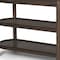 Homeroots 80" Dark Brown Solid Wood Oval Six Leg Console Table With Two Shelves 605657 - alternate 2