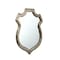 Homeroots 24" Distressed Metallic Crest Shape Wall Mounted Accent Mirror Framed 484987 - alternate 2