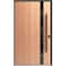Vdomdoors Pivot Aluminum Door Axis 1133 Teak Entry Door W64xH100 Left Inswing AXIS1133PEXD-lam-W64xH100-LH-I - alternate 1