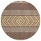 Homeroots 8' Brown Wheat And Copper Round Southwestern Washable Indoor Outdoor Area Rug 613893 - alternate 2