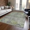Homeroots 3' X 5' Sage And Gray Floral Washable Indoor Outdoor Area Rug 606218 - alternate 3