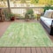 Homeroots 5' X 8' Lime Green And Ivory Abstract Washable Indoor Outdoor Area Rug 632126 - alternate 2