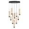 Euf Cambre, Chandelier , 10-Light, 22", Matte Black, Travertine 50130-016 - alternate 1