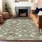 Homeroots 3' X 5' Sage And Off White Geometric Washable Indoor Outdoor Area Rug 608993 - alternate 2