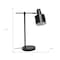 Homeroots 22" Black Metal Table Lamp With Black Globe Shade 643305 - alternate 1