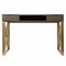Homeroots 45" Gray and Gold Writing Desk With Two Drawers 402051 - alternate 3