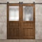 Sartodoors Modern Double Barn Door 56 x 84 inches, Ego 5011 Cognac Oak Veneer, 13FT Rail Track Set, Solid Pa EGO5011DB-DKO-5684 - alternate 2