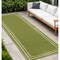 Homeroots 8' Green And Ivory Indoor Outdoor Runner Rug 545508 - alternate 3