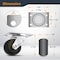 Powertec 1-1/2 in. Swivel Plate Caster Wheels, Low Profile, Rubber Base Castor Wheels, 8PK 17209-P2 - alternate 2