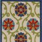 Homeroots 10' Navy Blue Beige Green Blue And Red Floral Indoor Outdoor Runner Rug 546781 - alternate 3