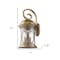 Homeroots Lincoln 4-Light Antique Brass Wall Light 398340 - alternate 2