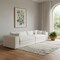 Homeroots 162" White Corduroy Compression Foam Sofa 719545 - alternate 3
