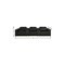 Homeroots 126" Black Top Grain Leather Reclining Metal USB Sofa 720365 - alternate 2