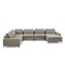Homeroots Designer Contemporary Tan Fabric U Shaped Sectional Sofa 473571 - alternate 1