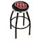 Holland Bar Stool Co 36" Blk Wrinkle Oklahoma Swivel Bar Stool, Chrome Ring L8B2C36Oklhma - alternate 1