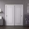 Sartodoors Sliding Closet Bypass Doors 60x96 inches White Solid Core Modern Interior ROYAL9811DBD-EMAL-6096 - alternate 1