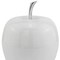 Homeroots 8" White Aluminum Decorative Apple Tabletop Sculpture 383743 - alternate 2