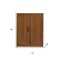 Homeroots Set Of Two Walnut Wood Corner Accent Cabinet With Two Doors 719686 - alternate 3