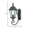 Homeroots One Light Antique Black Carousel Lantern Wall Light 398608 - alternate 3